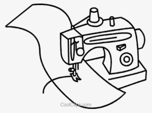 Sewing Machine With Material Royalty Free Vector Clip - Sewing Machine Drawing Png