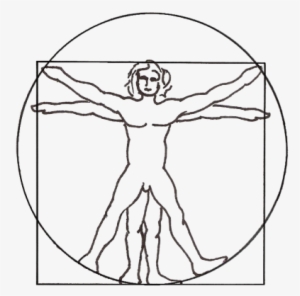 Manuscript On Sacred Geometry Image Download - Da Vinci Man Png