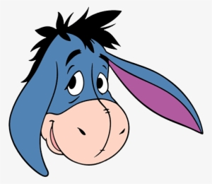 Covering Eye With Ear Smiling Timidly Eeyore's Smiling - Winnie The Pooh Eeyore Face