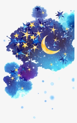 moon and stars clipart background