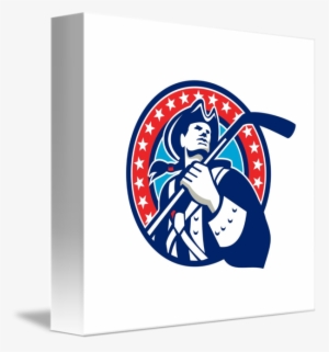 Clip Royalty Free Library American Patriot Ice Hockey - American Patriot Ice Hockey Stick Circle Retro Rou