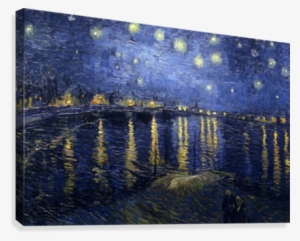 Starry Night Over The Rhone By Van Gogh Canvas Print - Starry Sky Burkitt Lymphoma Cells
