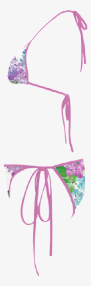 Watercolor Hydrangea Custom Bikini Swimsuit - Bikini