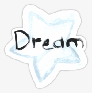 Blue Watercolor Stars Dream Sticker