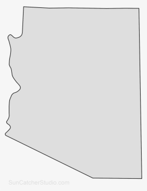 Arizona Map Outline Png Shape State Stencil Clip Art - Arizona State Png Outline
