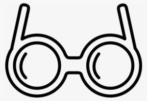 Eyeglasses Circular Shape Outline Vector - Glasses