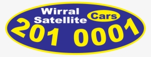 Wirral Satellite Cars Logo - Blue And White