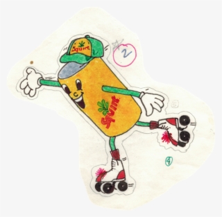 1980s Squirt Ad Can Man Stickers 2