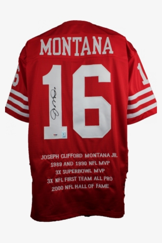 Joe Montana Signed San Francisco 49ers Stat Jersey