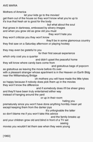 Copyright © 1964 By Frank O'hara