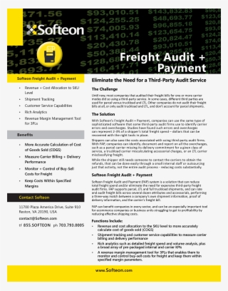 Softeon Freight Audit & Payment