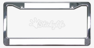 Plastic License Plate Frame With Chrome Finish