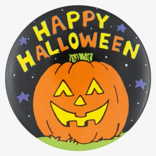 Happy Halloween Jack O Lantern Event Button Museum