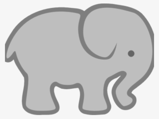 Grey Clipart Baby Elephant