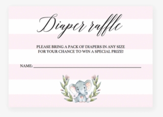 Pink Diaper Raffle Ticket For Girl Baby Shower By Littlesizzle