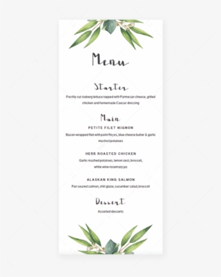 Baby Shower Menu Card Template By Littlesizzle