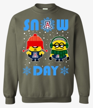 Arizona Wildcats Minion Christmas Ugly Sweater Snow