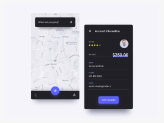 Uber Concept Concept Clean Map Profile Mobile App Ux