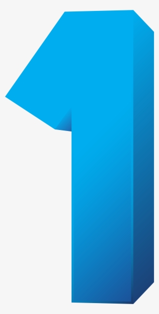 Blue Number One Transparent Png Clip Art Image