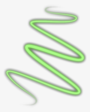 Swiral Spiral Neon Light Green Sticker - Blue