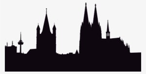 cologne silhouette skyline drawing free commercial - cathedral silhouette