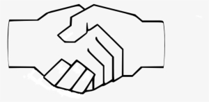 Simple Handshake Clip Art At Clker - Draw A Hand Shake