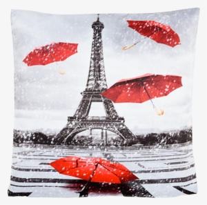Image For 20x20" Grey Decorative Pillow With Eiffel - Throw Pillow