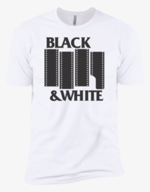 Black & White Film Premium Short Sleeve T-shirt - Black Flag