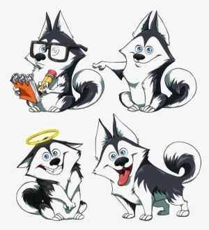 Siberian Husky Pit Bull Cartoon Drawing Puppy - Husky Cartoon Transparent  PNG - 564x653 - Free Download on NicePNG