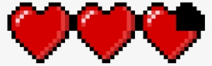 Legend Of Zelda Three Heart Container - Transparent 3 Hearts Zelda
