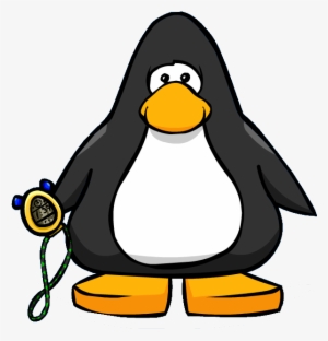 Stop Watch From A Player Card - Club Penguin Dark Green Penguin