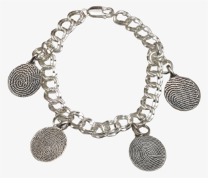 Kin & Pebble - Baby Fingerprint Petite Oval Charm Bracelet