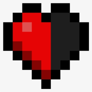 Minecraft Transparent Half A Heart - Minecraft Heart Png