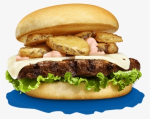 Fried Pickle & Cheese Burger - Hamburger