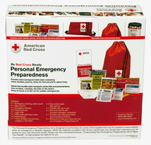 Deluxe Personal Safety Emergency Pack With Bag Red - American Red Cross