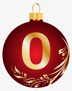 Christmas Ball Number Zero Transparent Png Clip Art - Christmas Numbers Png