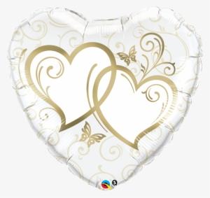 Entwined Gold Hearts Super Shape Foil Balloon Balloon