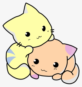 Kitten Clipart Adorable - Cute Cat Cartoon Png