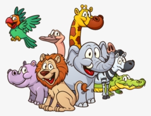 Animal Group Cartoon Image - Group Of Animals Cartoon Transparent PNG -  500x500 - Free Download on NicePNG