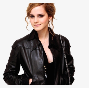 Emma Watson To Star In Disney's Beauty And The Beast - Emma Watson Wearing Leather Jacket