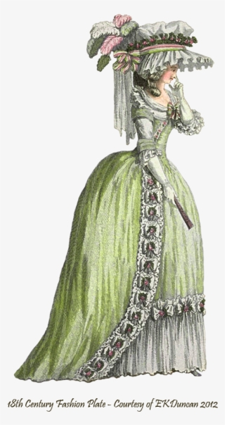 1785 Vintage Fashion Plate Png In Various Colors By