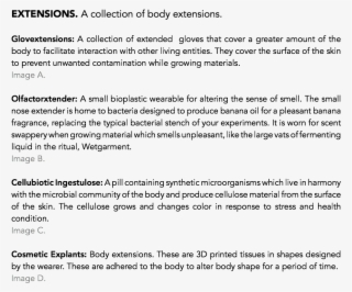 A Collection Of Body Extensions