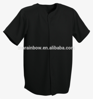 Negro Liso De Jersey De Béisbol De Encargo Al Por Mayor