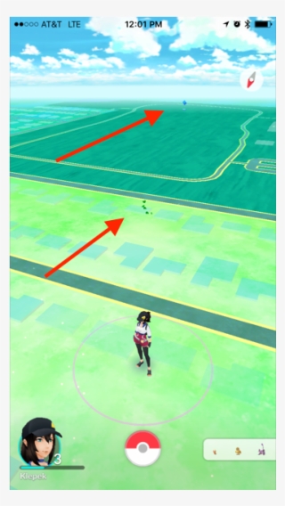The First Arrow Is Pointing To A Patch Of Grass, Which
