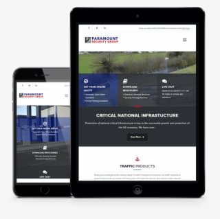 Paramount Security Group Website Design Mobile And