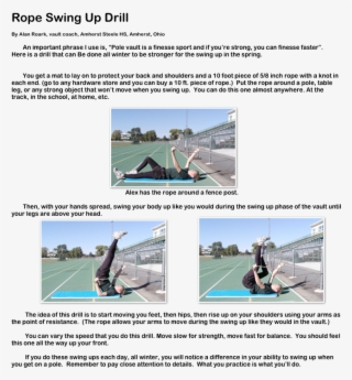 Rope Swing Up Drill By Alan Roark, Vault Coach, Amherst