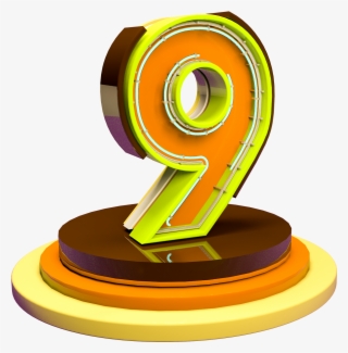 C4d Coloré Stéréo Numérique 9e Anniversaire Décoration