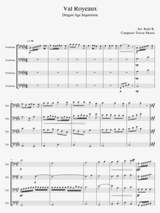 Dragon Age Inquisition Sheet Music For Trombone Download