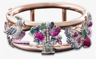 Multi-color Gemstone Bangle Bracelet