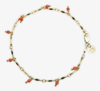 Coral Baby Gemstone Chain Bracelet